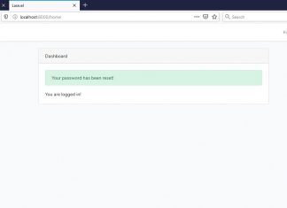 Step by Step Tutorial Cara Membuat Fitur Reset Password via Email di Laravel Fitur Reset Password Laravel Berhasil Digunakan