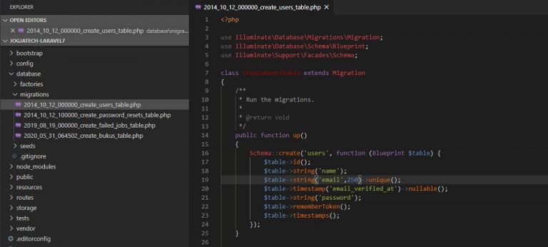Create table users. Создать таблицу php. данные в миграции laravel. laravel table users. user php создать.