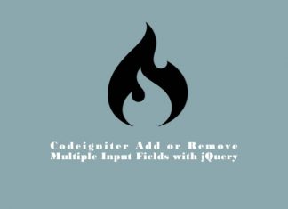 Tutorial Codeigniter Add or Remove Multiple Input Fields with jQuery Tutorial Codeigniter Add or Remove Multiple Input Fields with jQuery
