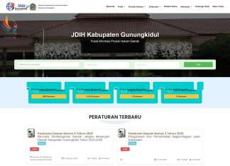 Kerjasama Penunjukan Langsung Membangun dan Mengembangkan Website JDIH Antara Setda Kabupaten Gunung Kidul dengan Developer Jogjatech Pengembangan Website JDIH - Kab. Gunungkidul