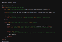 Proses Implementasi Multi-Factor Authentication (MFA) di Laravel MFA View QR Code