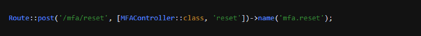 Route Reset MFA