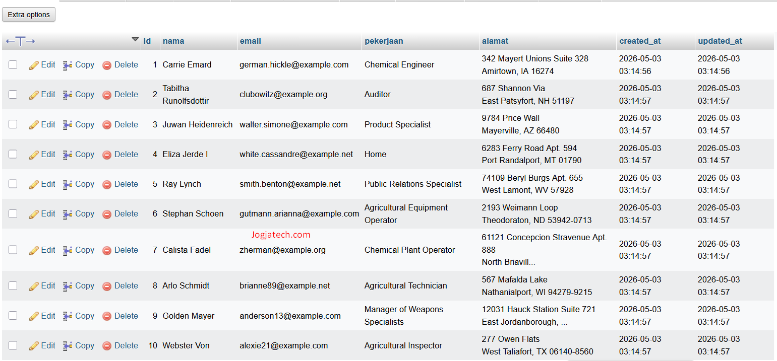 data dummy laravel seeder laravel 12