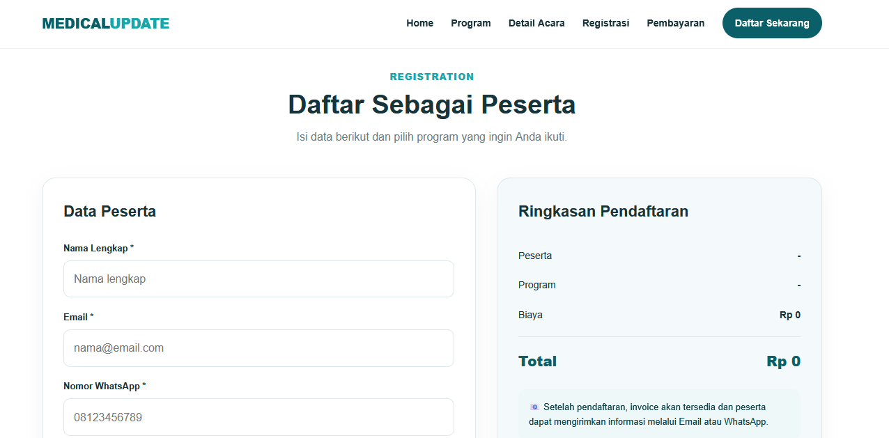 Website Registrasi dan Manajemen Peserta Workshop Daftar Peserta