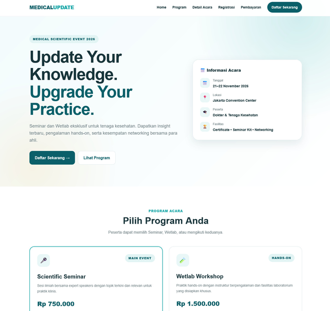 Website Registrasi dan Manajemen Peserta Workshop